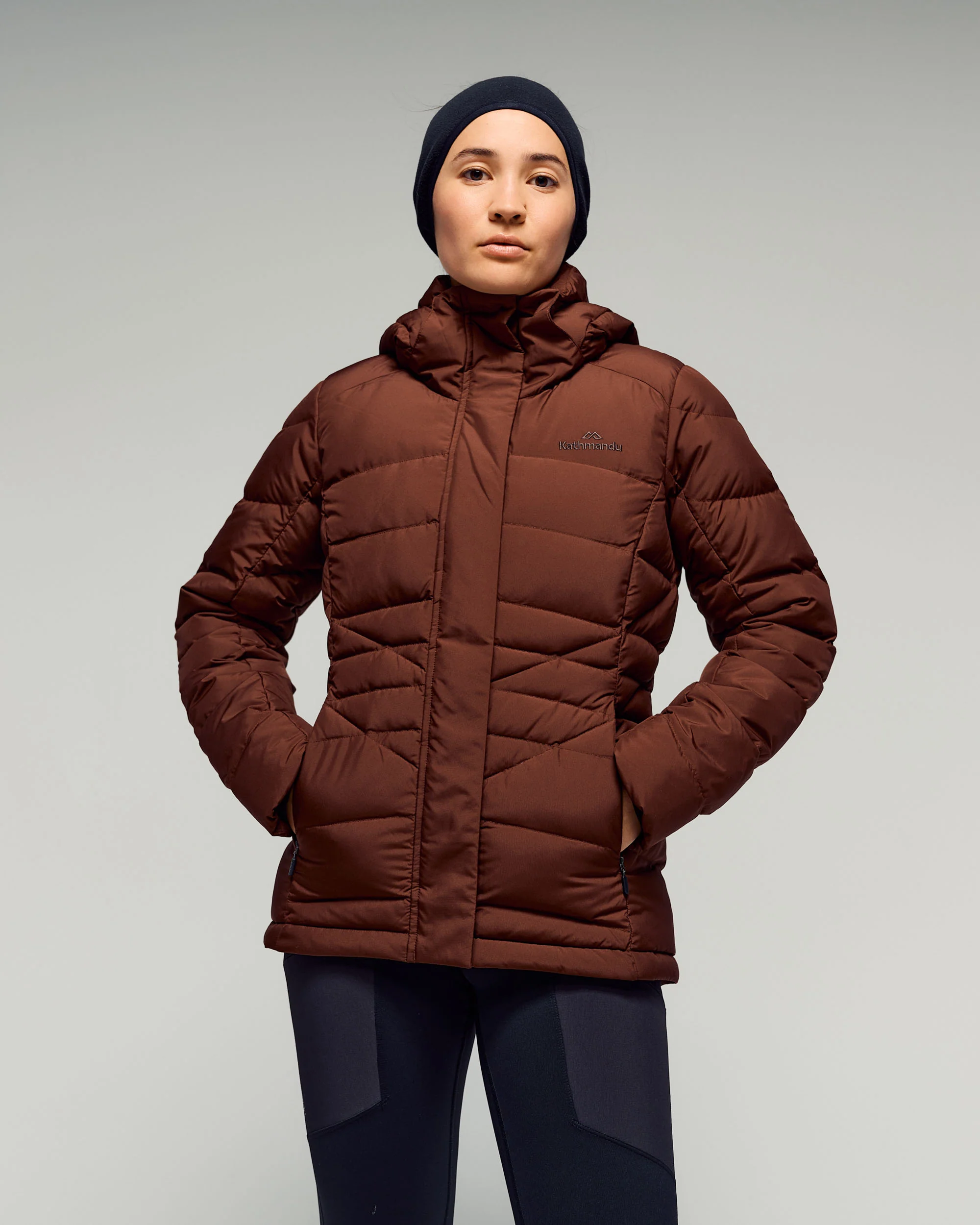 Women's Winterburn Hooded Down Jacket - Cocoa