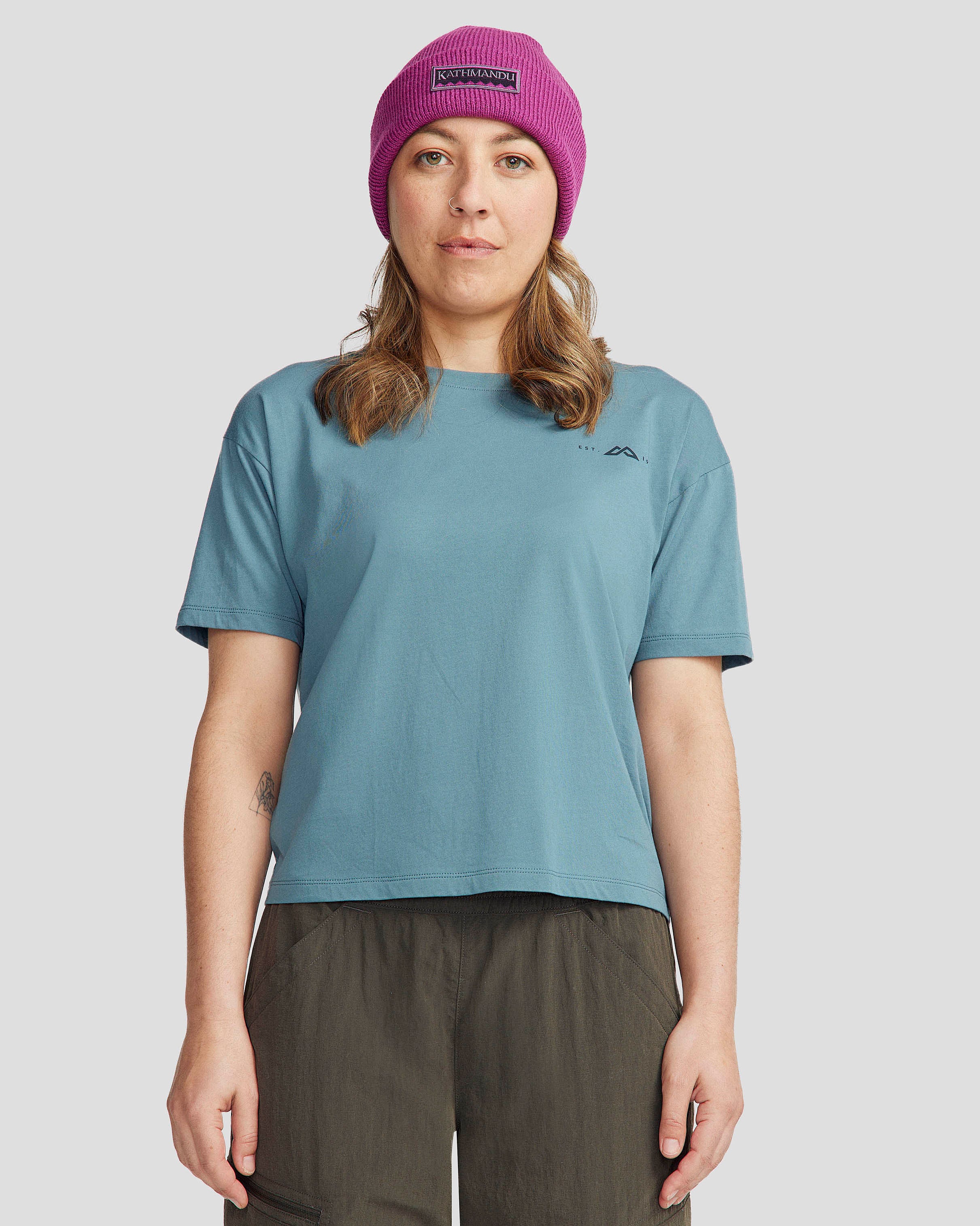 Women's 1987 Organic Cotton T-shirt - Washed Blue