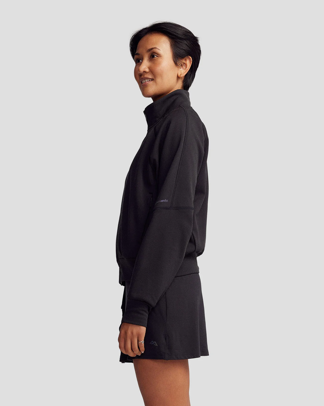 Women’s Anytime Bomber Jacket - Black Stingray - Image 6