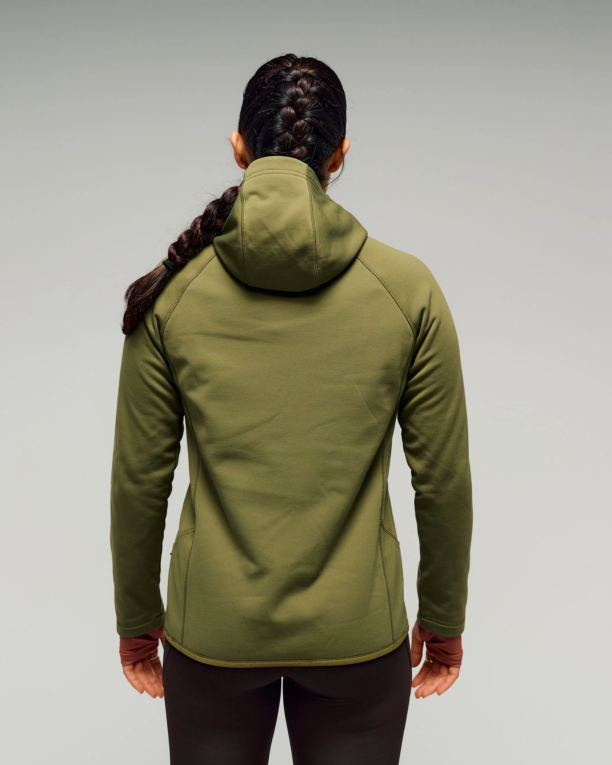 Women's Anytime Fleece Hooded Jacket - Dark Fern - Image 3