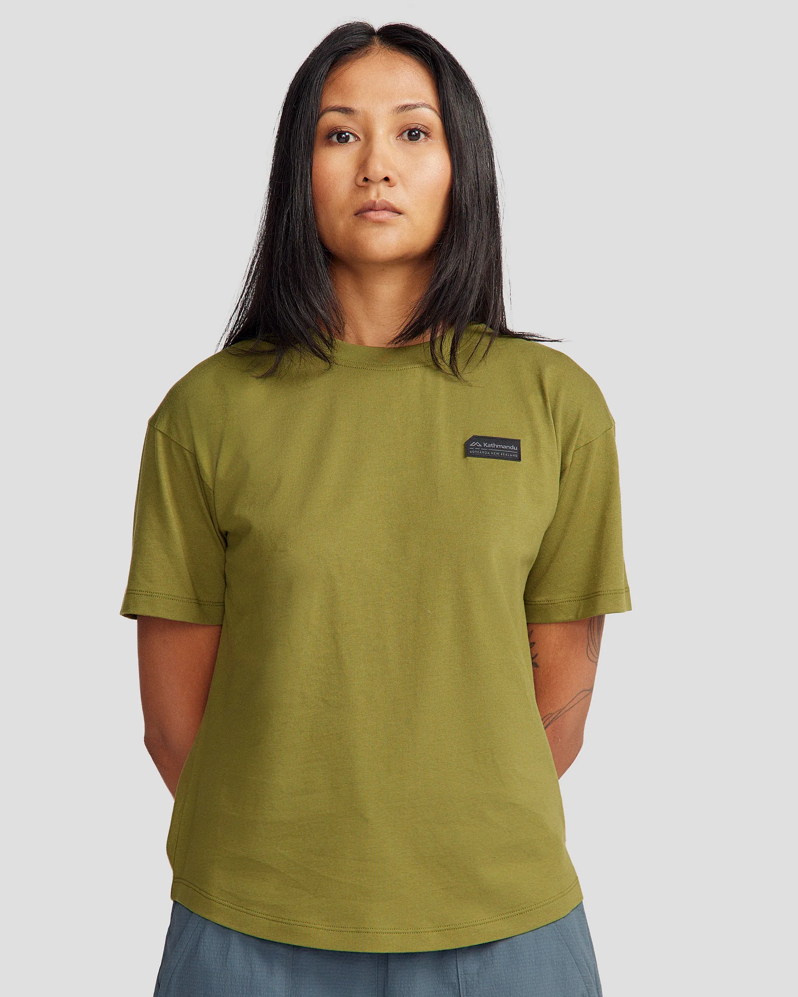 Women's Logo Organic Cotton T-shirt - Dark Fern