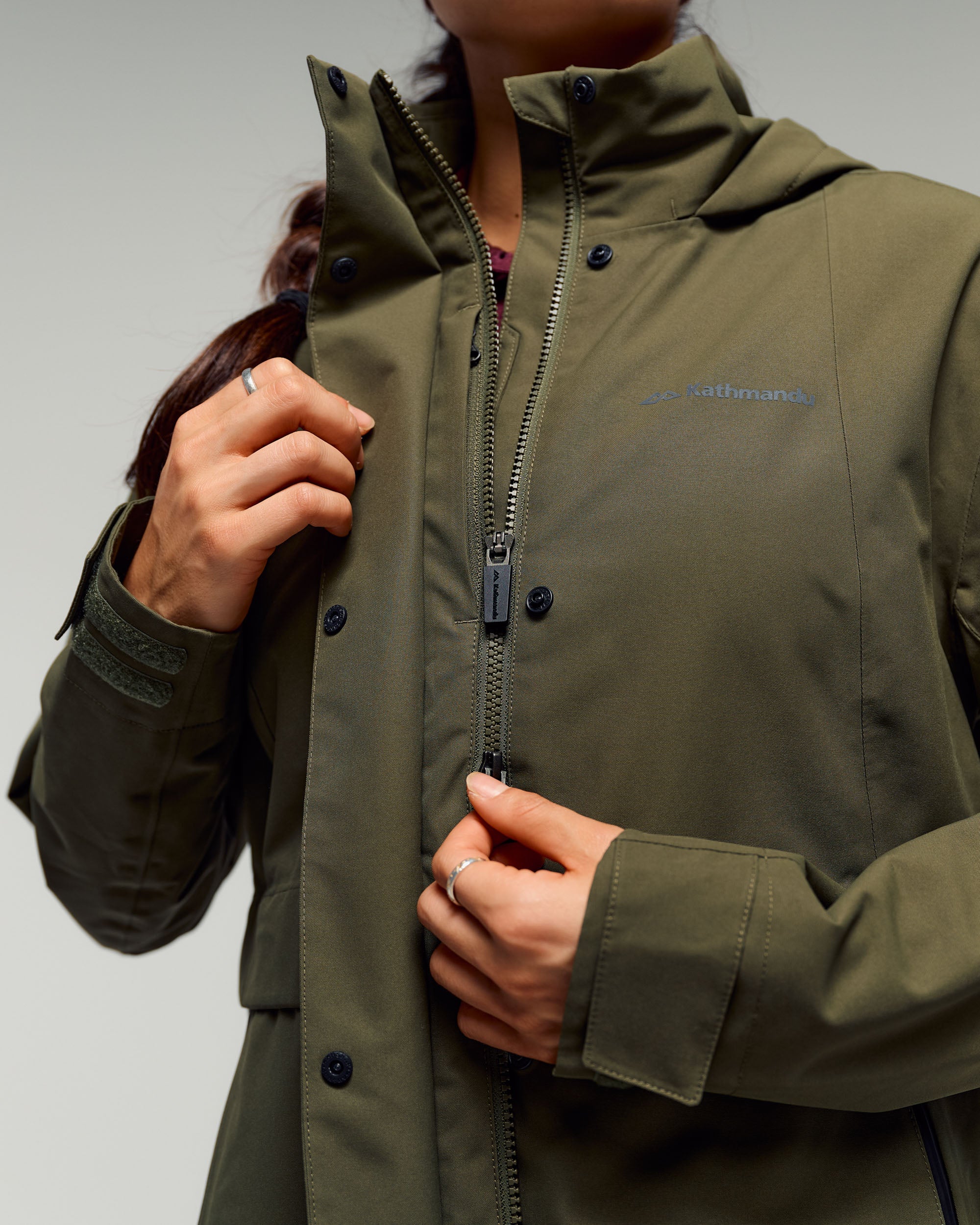 Women's Citytrek 2L Rain Insulated 3in1 Parka - Light Moss - Image 5