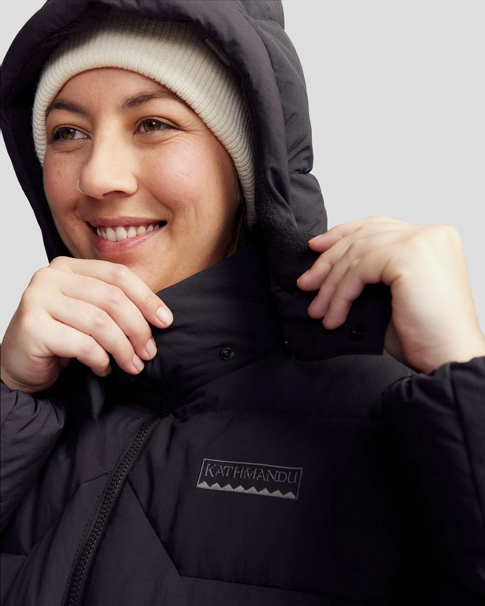 Women's Epiq Down Heritage Parka Jacket - Black Stingray - Image 10