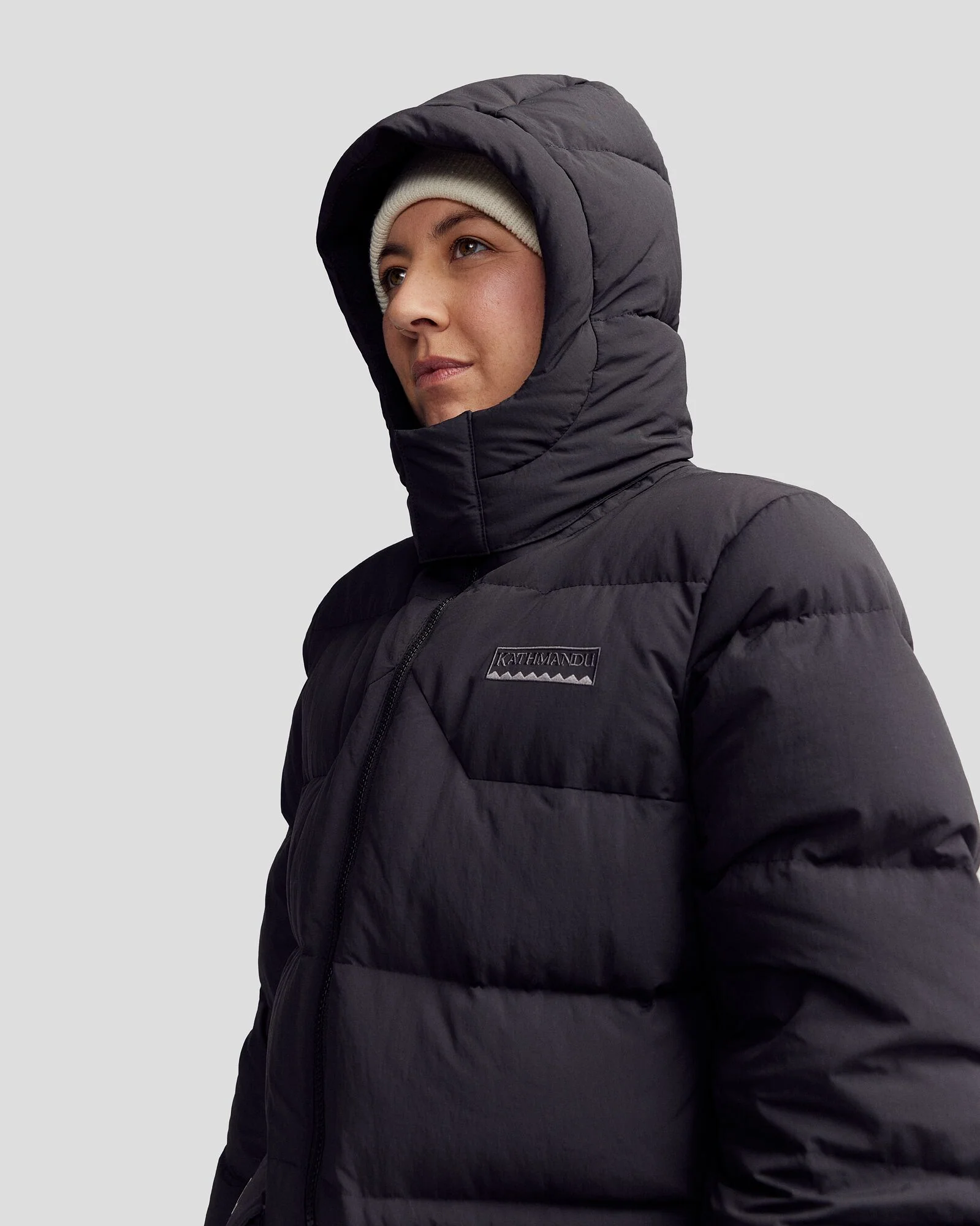 Women's Epiq Down Heritage Parka Jacket - Black Stingray - Image 9