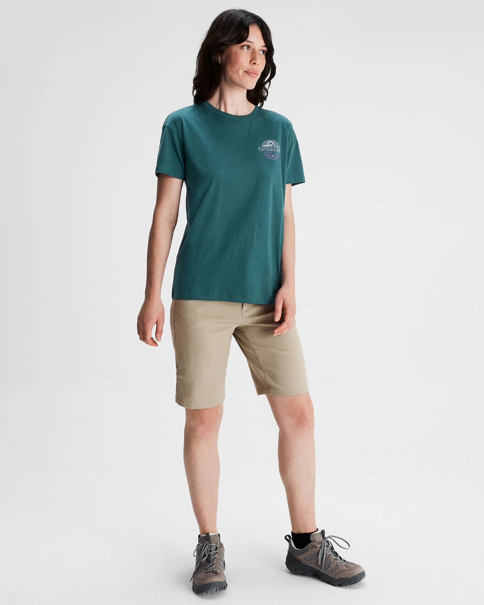 Women's Kathmandu Logo Faded Organic Cotton T-shirt - Deep Lagoon - Image 2