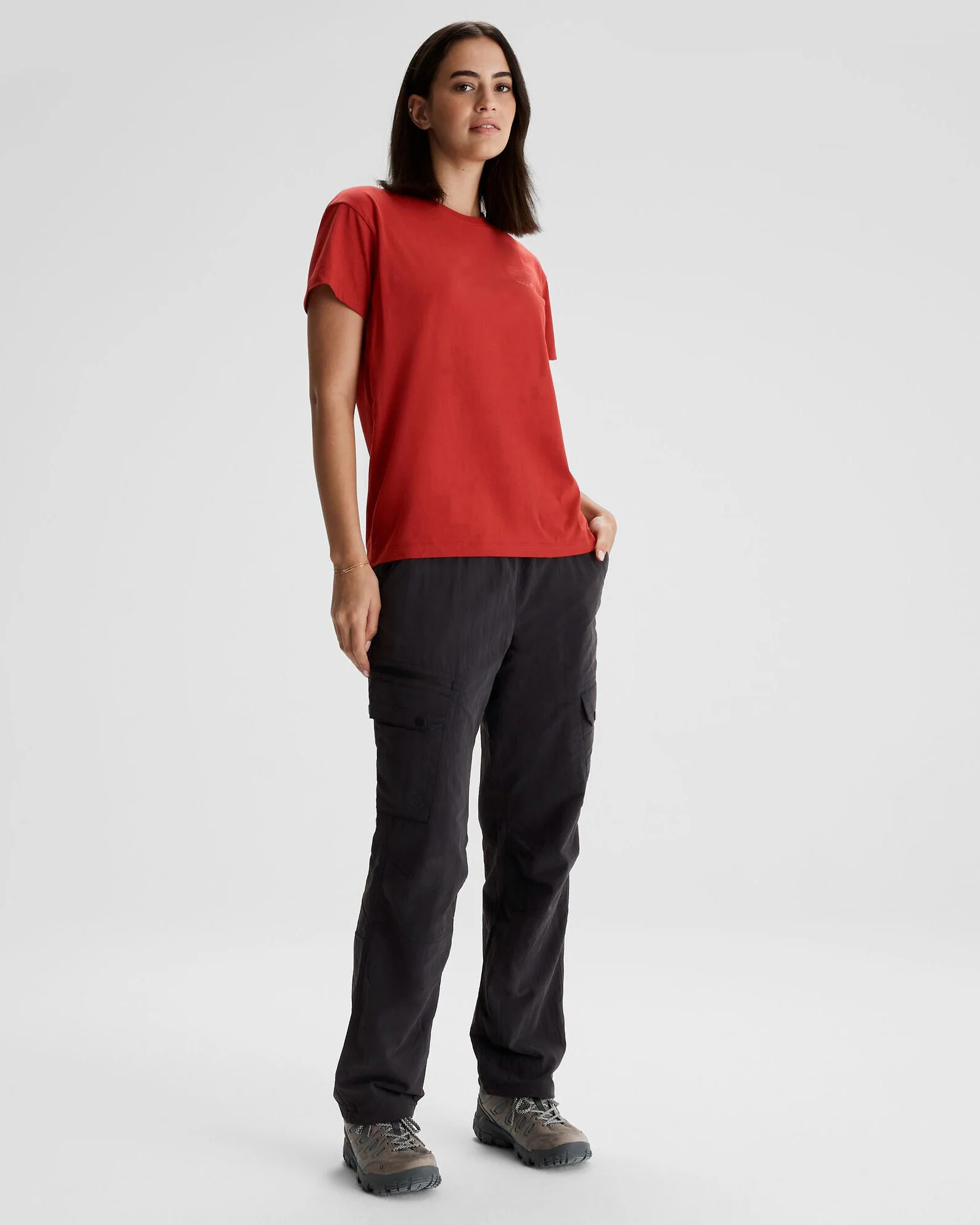 Women's Kathmandu Logo Faded Organic Cotton T-shirt - Spicy Chilli Pepper