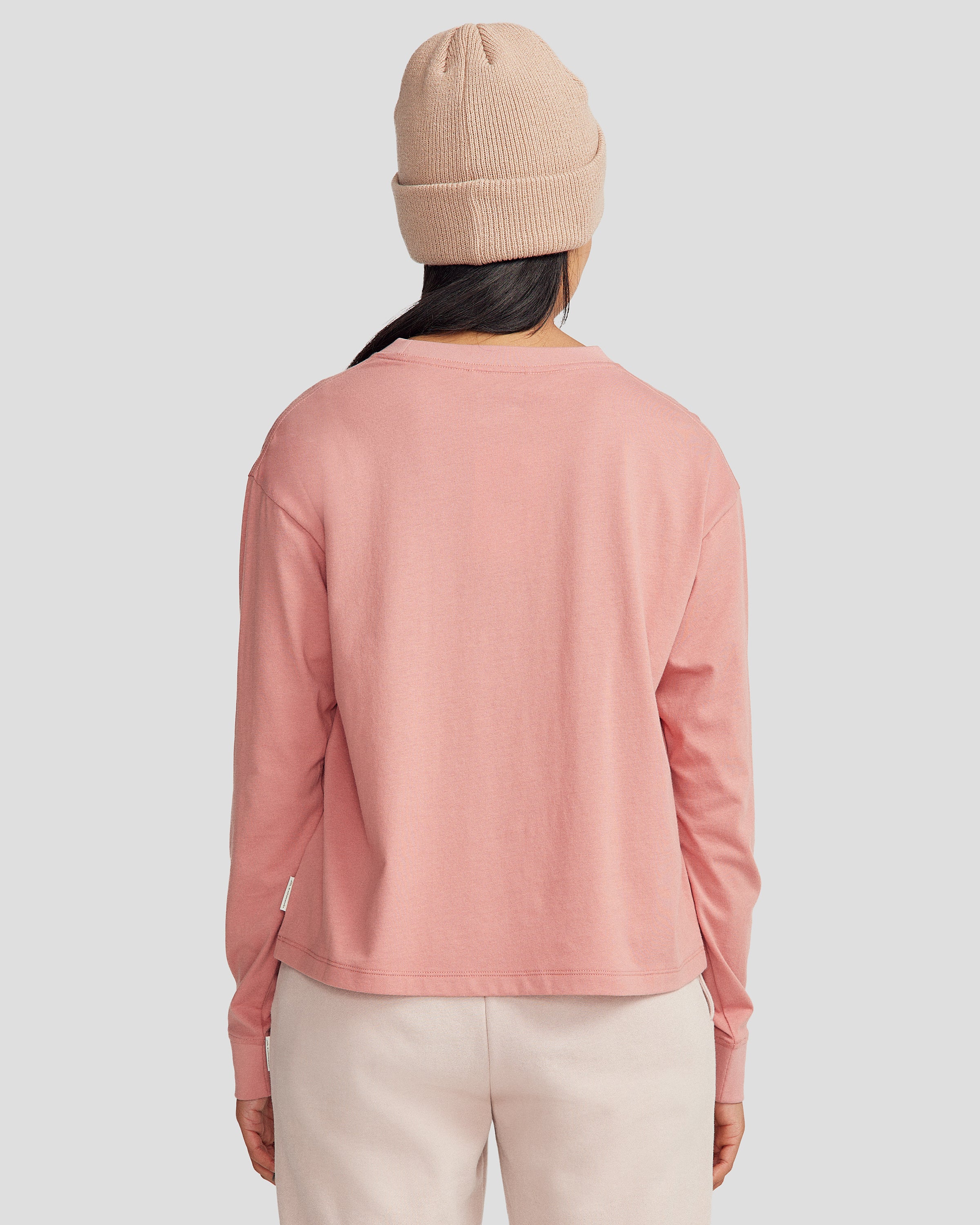 Women's Nature Icons Organic Cotton Long Sleeve T-shirt - Light Clay - Image 3
