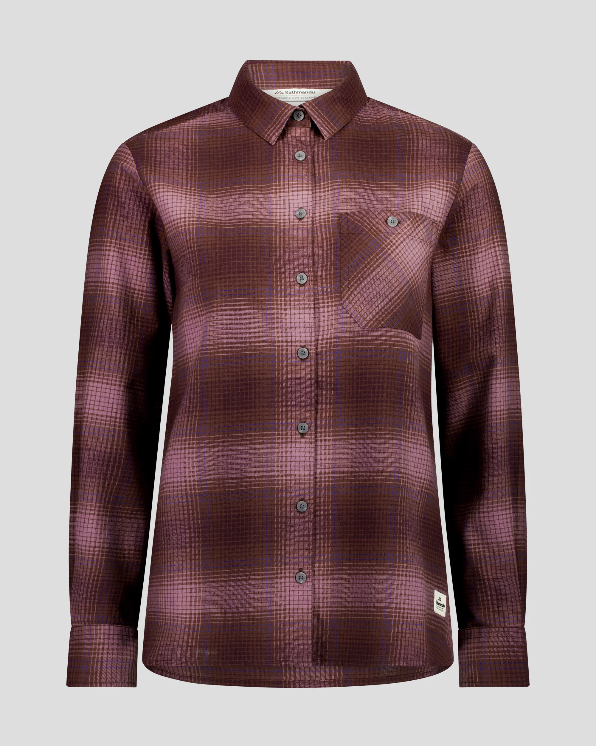 Women's Retreat Fyfe Long Sleeve Shirt - Mulberry/Dark Thistle Plaid - Image 4