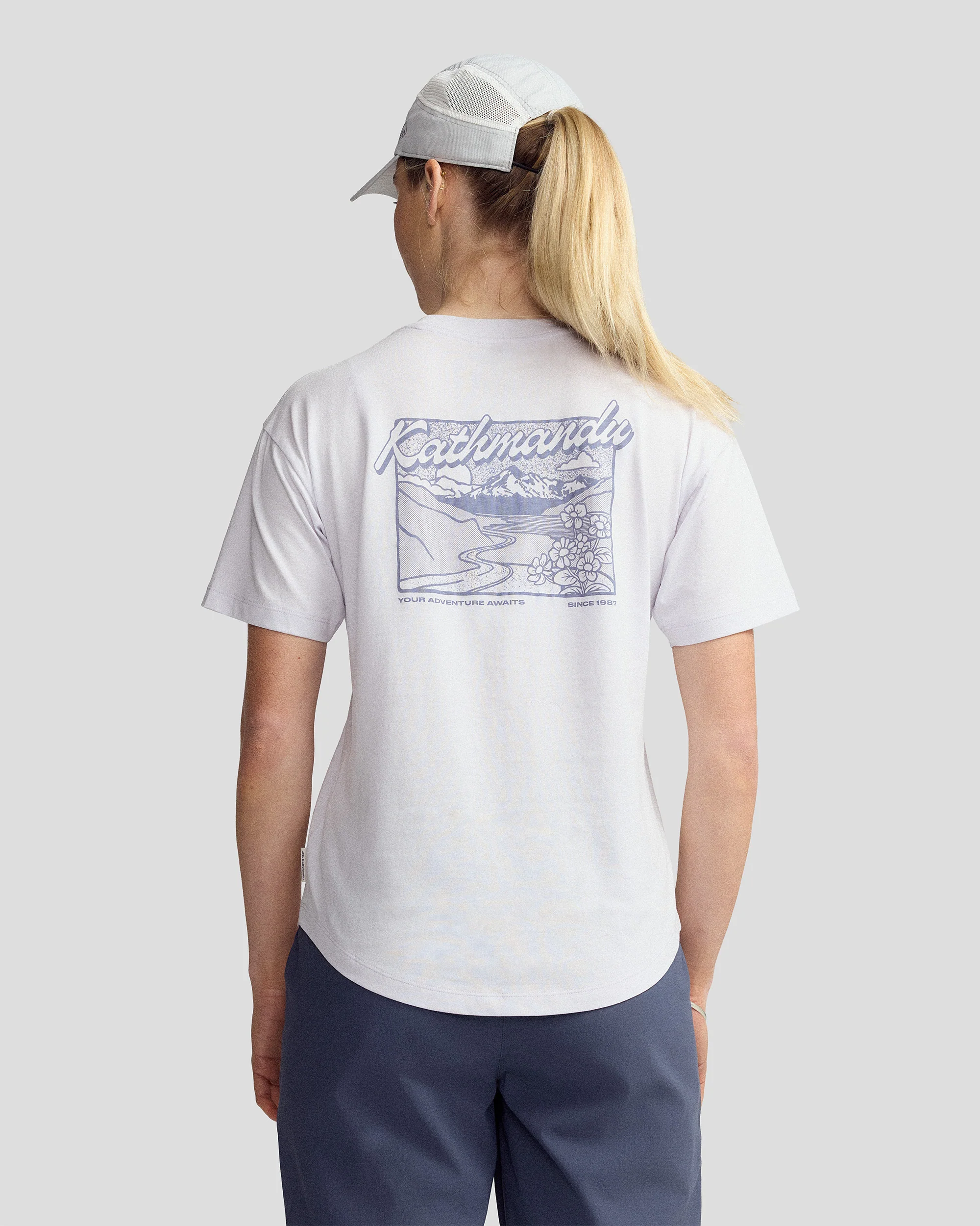 Women’s River Organic Cotton T-shirt  -  Bright Lilac - Image 2