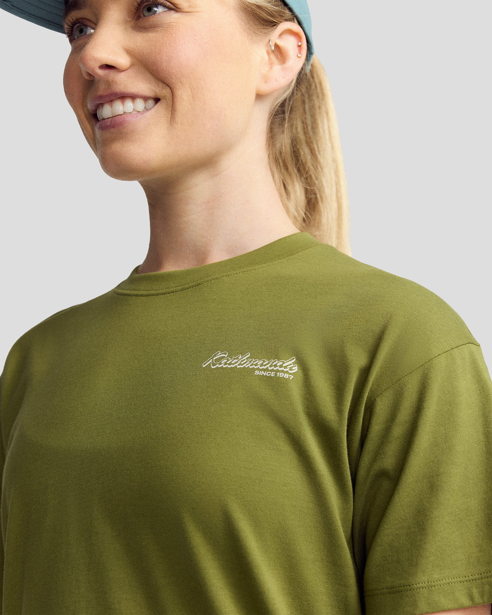Women’s River Organic Cotton T-shirt  -  Dark Fern - Image 4