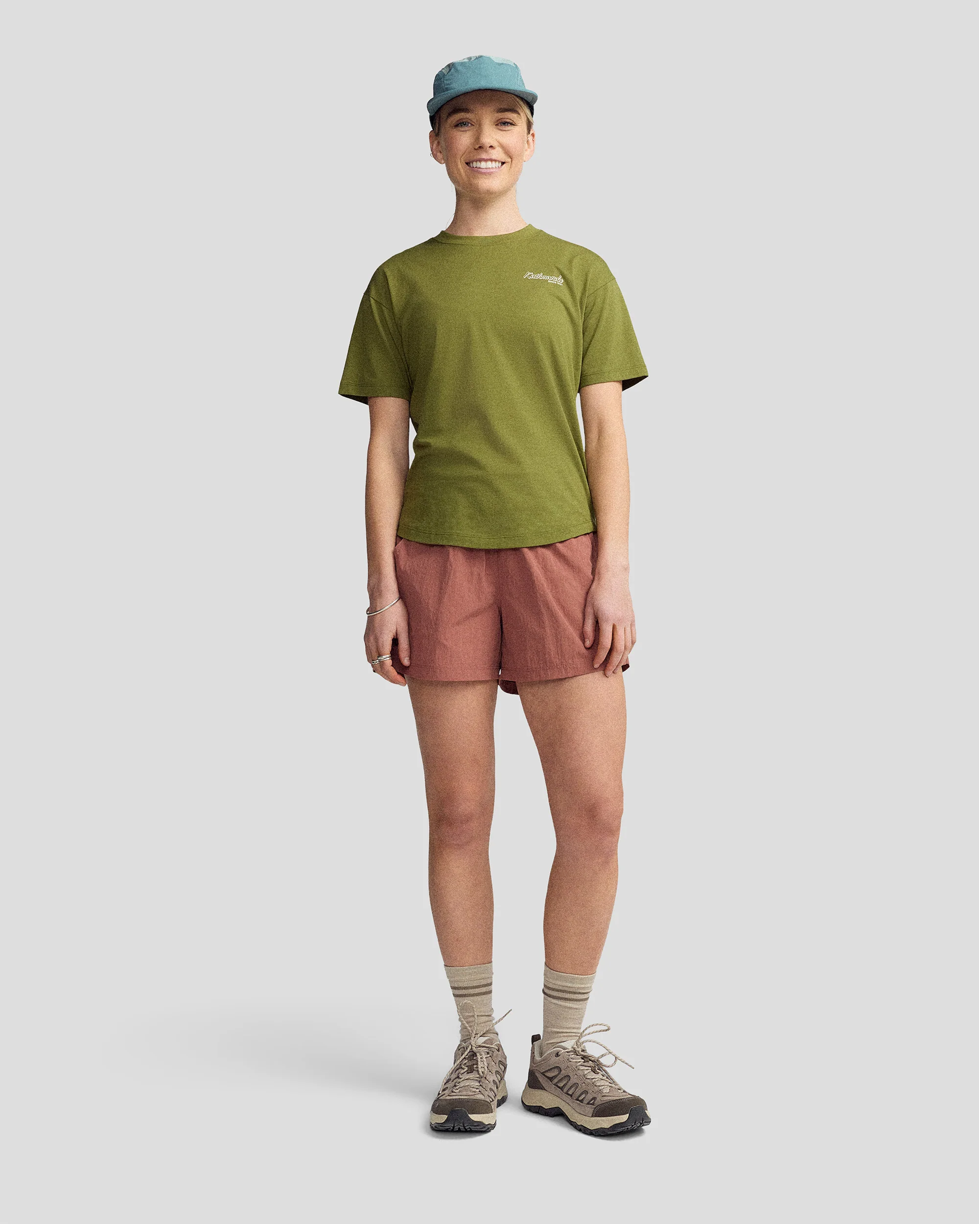 Women’s River Organic Cotton T-shirt  -  Dark Fern - Image 5