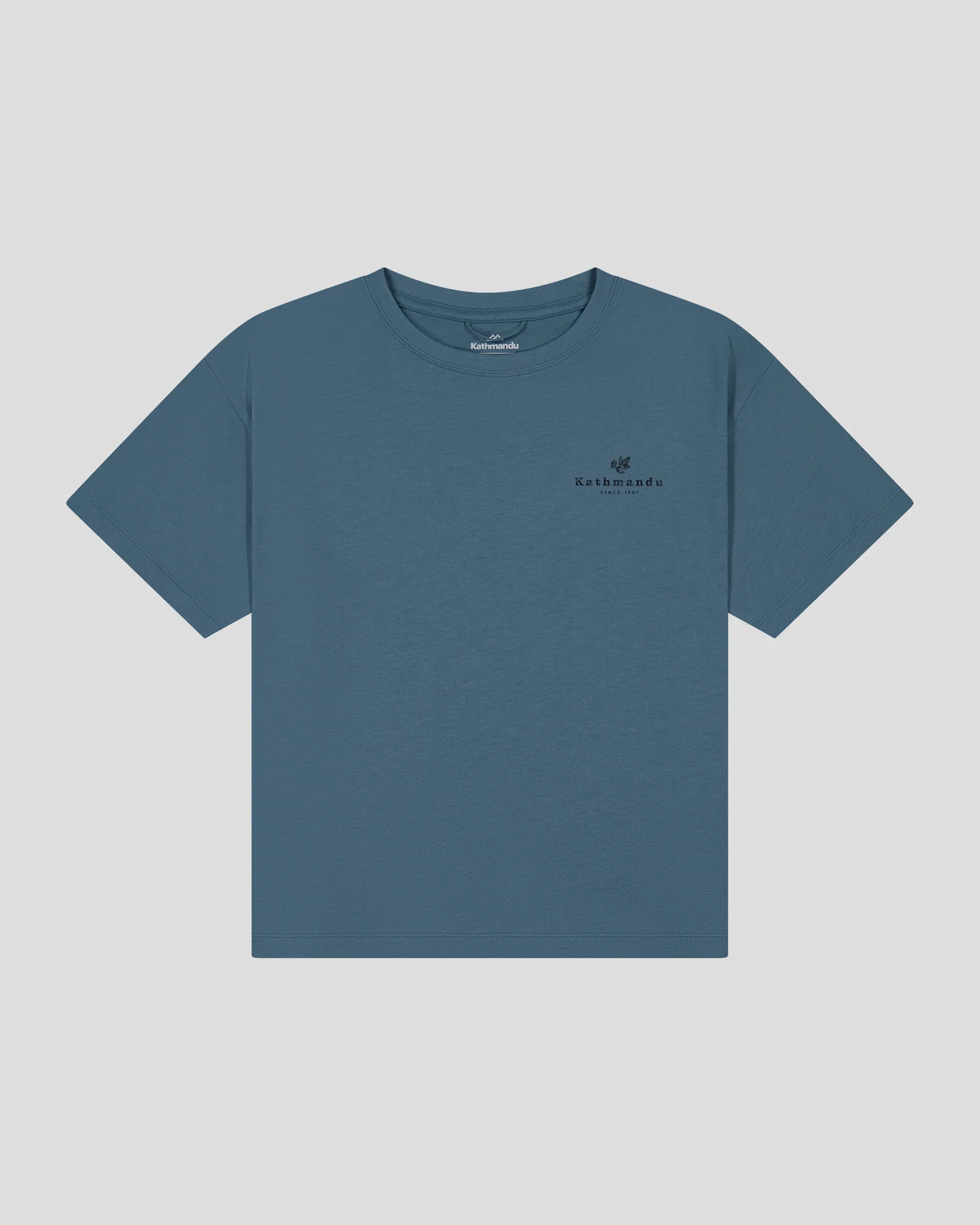 Women’s Trail Treasure Organic Cotton T - shirt - Washed Blue - Image 6