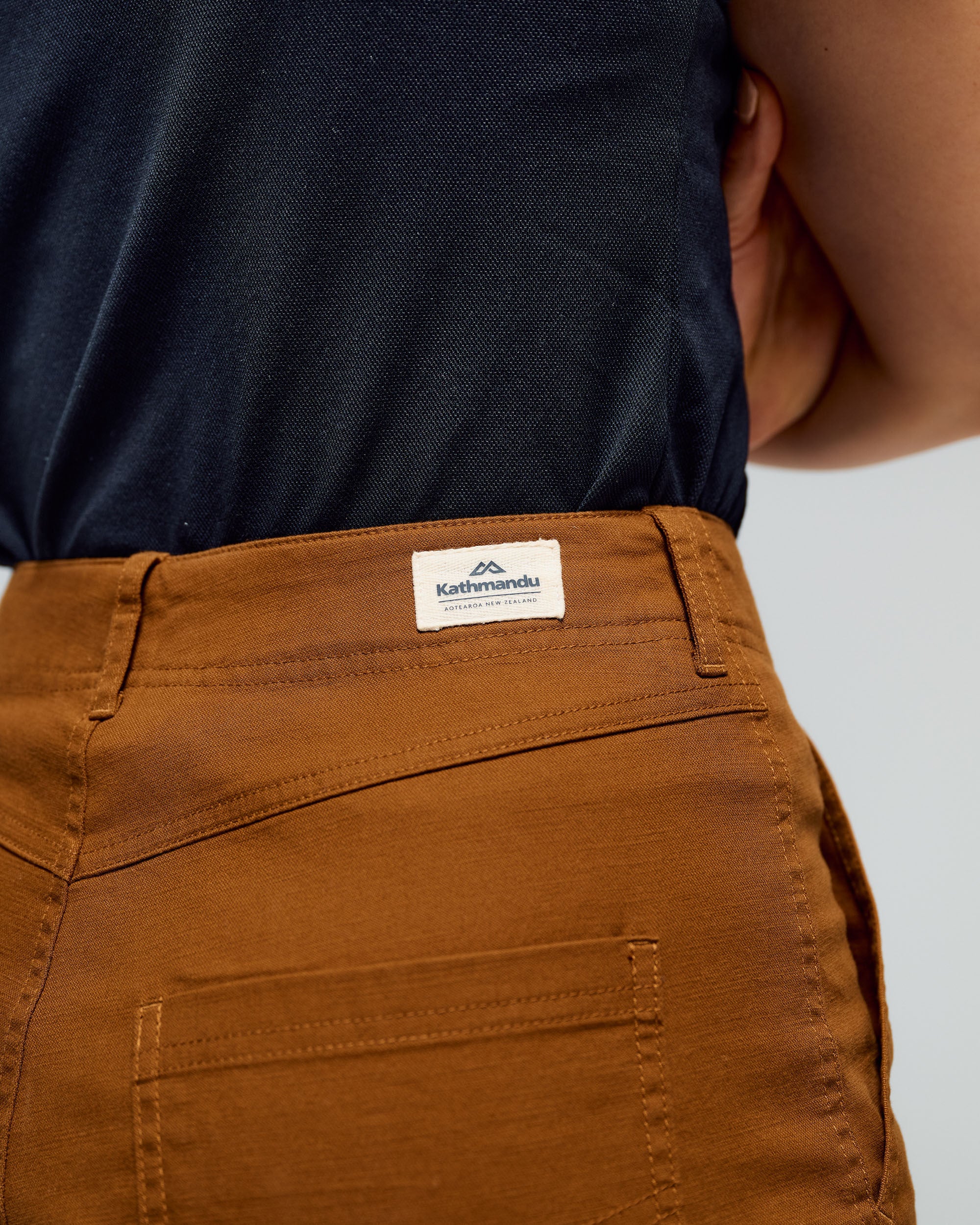 Women’s Weekend Cotton Shorts - Bark - Image 4