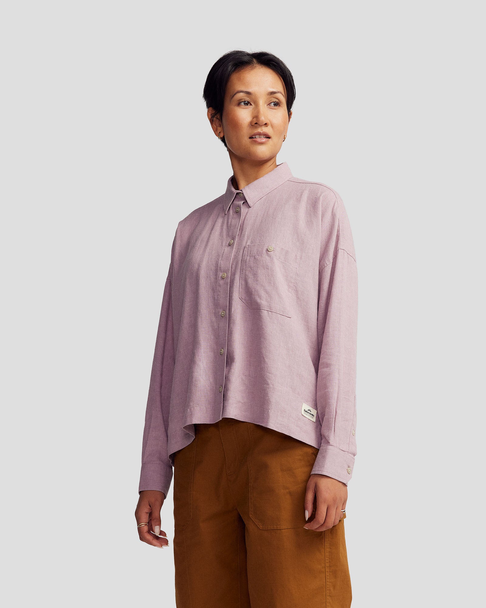 Women’s Weekend Natural Long Sleeve Shirt - Thistle Chambray - Image 5