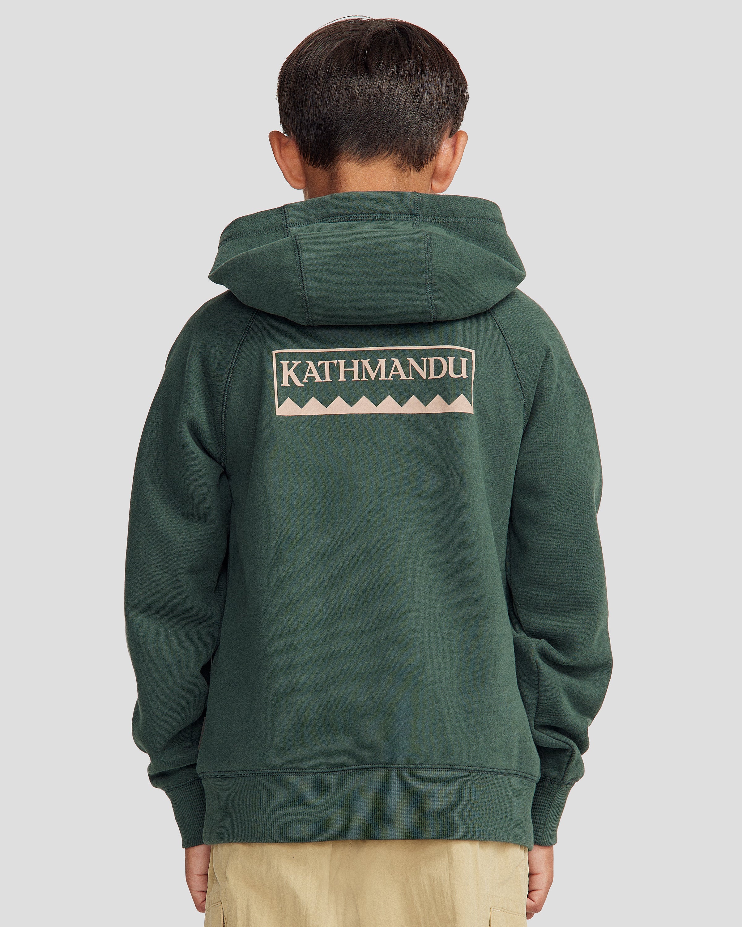 Youth Heritage Logo Brushed Hoodie - Deep Forest - Image 10